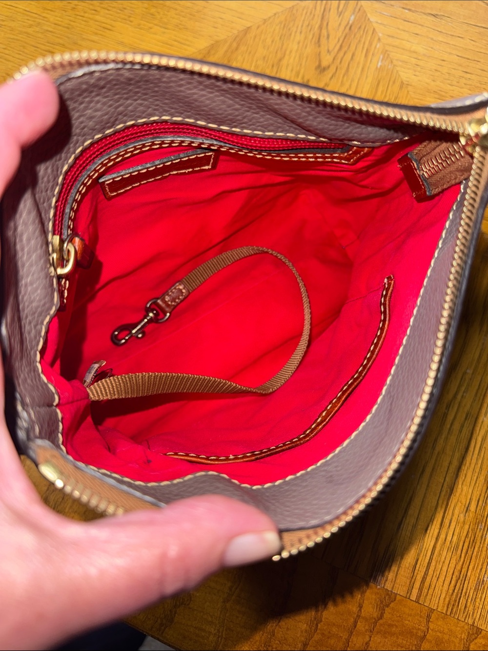 Dooney & Bourke Allison Pebble Leather Bag - Picture 11 of 15